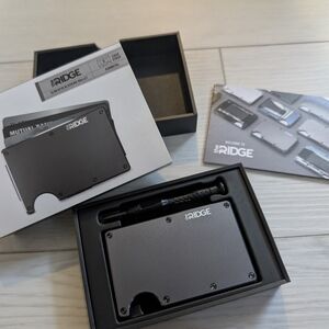 The Ridge Wallet Matte Gunmetal RFID Blocking Aluminum Cash Strap